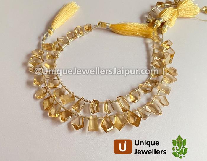 Champagne Citrine Far Cut Stone Fancy Beads