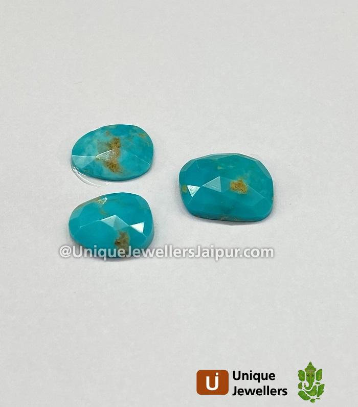 Golden Spiderweb Turquoise Rose Cut Slices