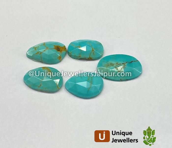 Golden Spiderweb Turquoise Rose Cut Slices