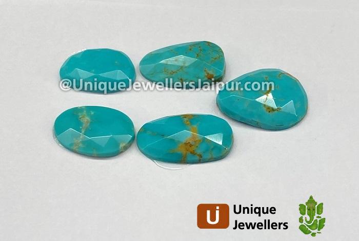 Golden Spiderweb Turquoise Rose Cut Slices