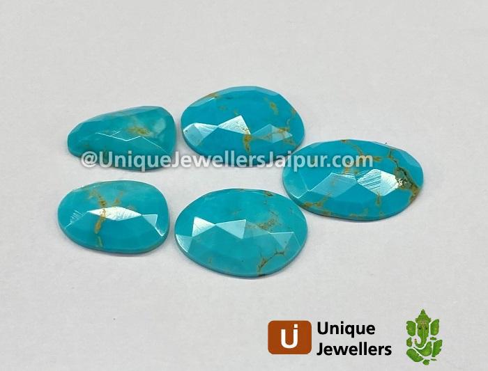 Golden Spiderweb Turquoise Rose Cut Slices