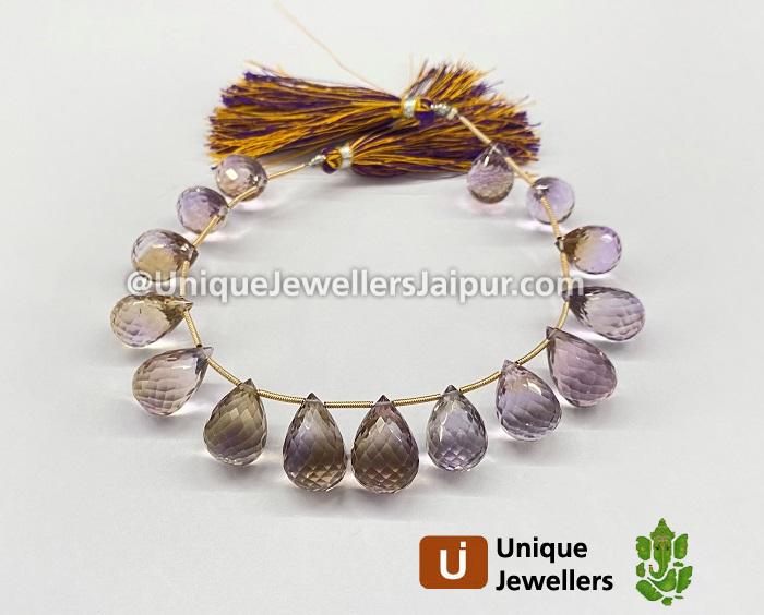 Ametrine Far Faceted Drop Beads