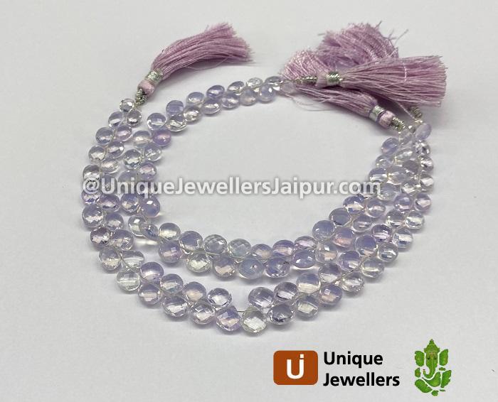 Scorolite Faceted Heart Beads