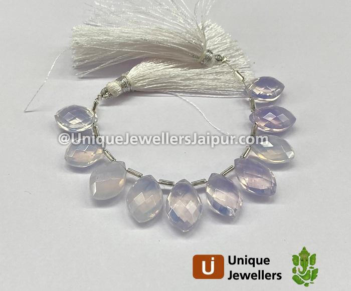 Scorolite Faceted Dolphin Pear Beads