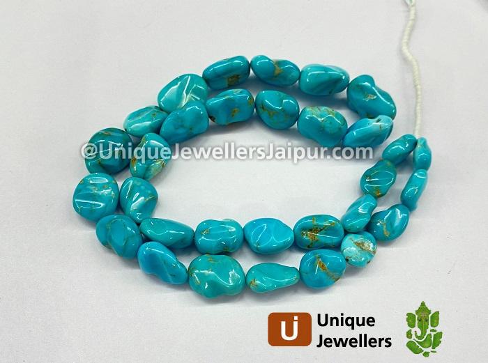 Golden Spiderweb Turquoise Irregular Nugget Beads