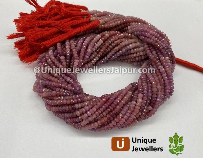 Natural Ruby Shaded Faceted Roundelle Beads