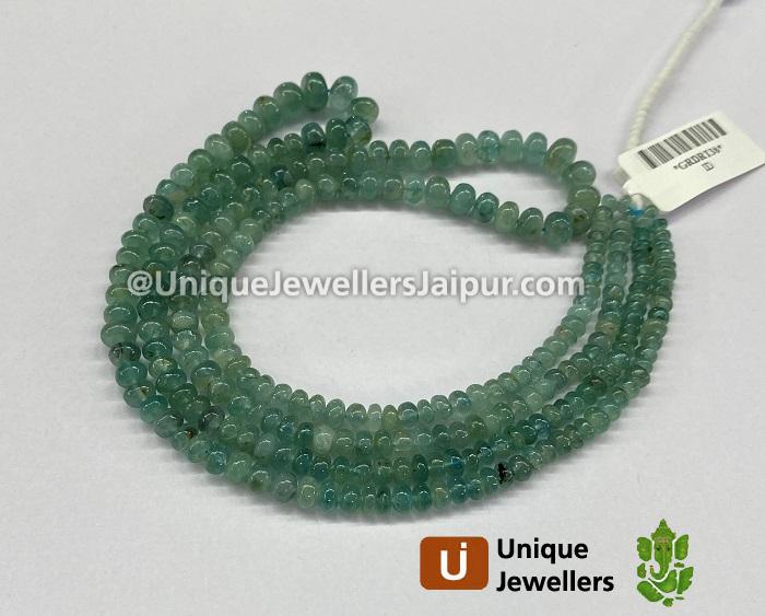 Grandidierite Smooth Roundelle Beads