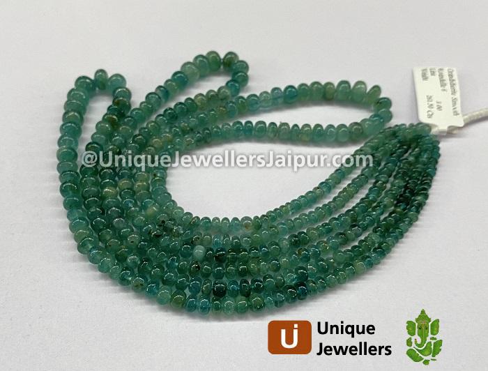 Grandidierite Smooth Roundelle Beads