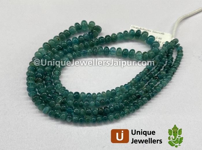 Blue Grandidierite Smooth Roundelle Beads