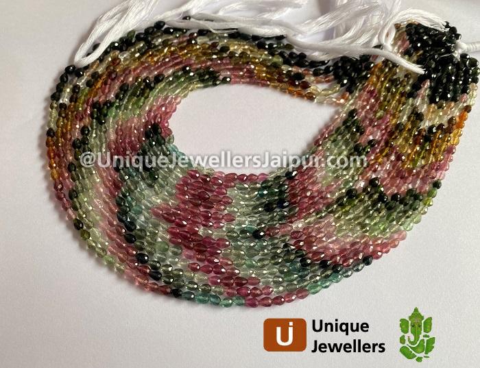 Tourmaline Faceted Straight Drill Drop Beads