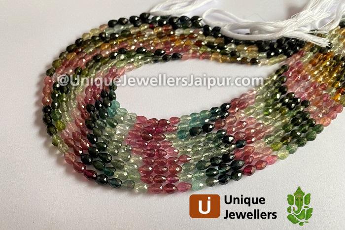 Tourmaline Faceted Straight Drill Drop Beads