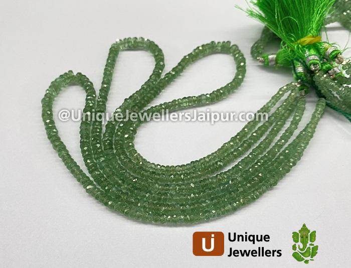 Mint Kyanite Faceted Roundelle Beads