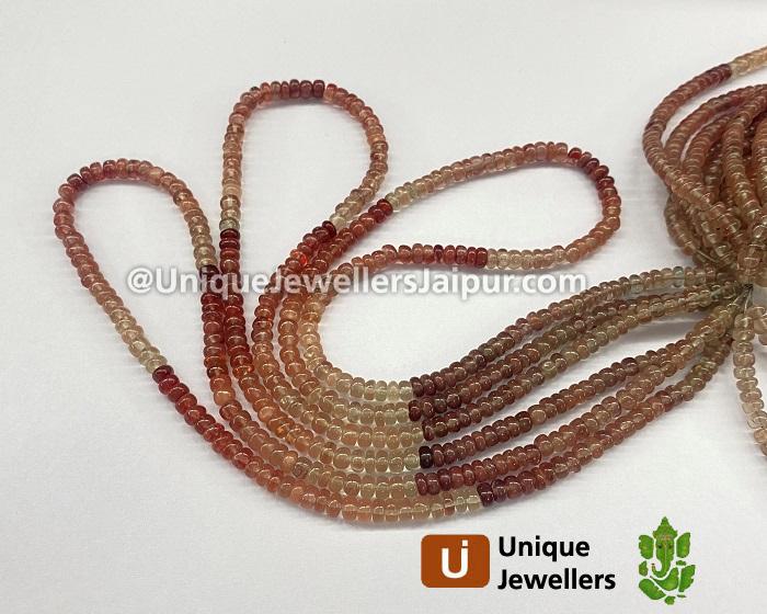 Andesine Labradorite Smooth Roundelle Beads
