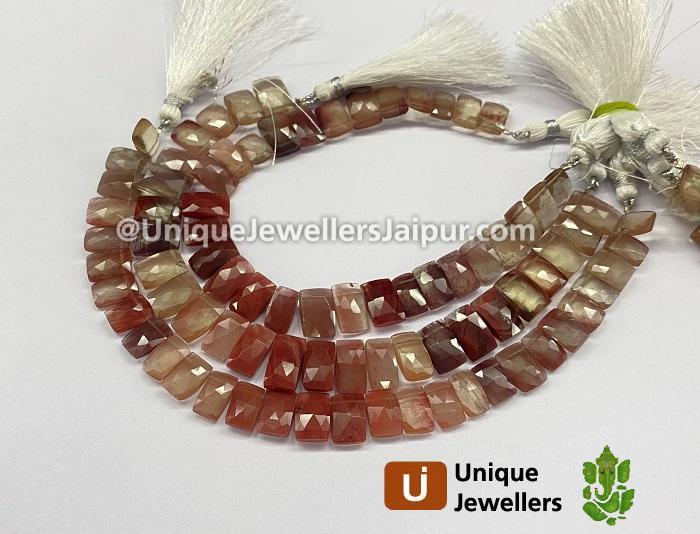 Andesine Labradorite Faceted Rectangle Beads