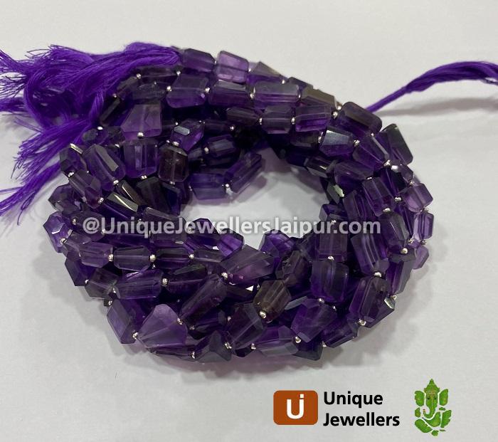 Amethyst Faceted Nugget Beads