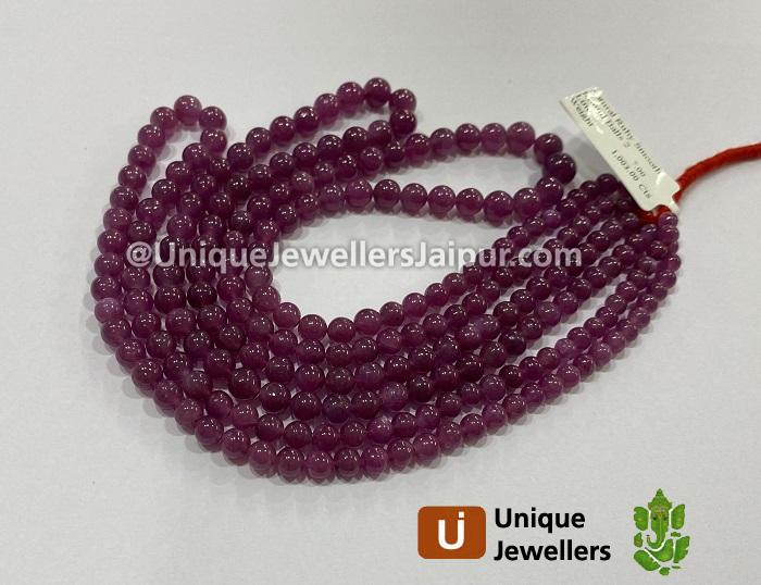 Natural Ruby Smooth Balls Beads