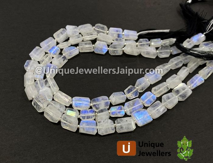 Rainbow Moonstone Faceted Nugget Beads
