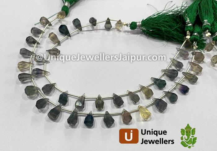 Fluorite Fancy Cut Drops Beads