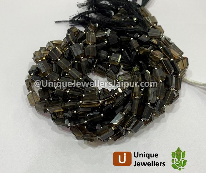 Smoky Quartz Faceted Nugget Beads