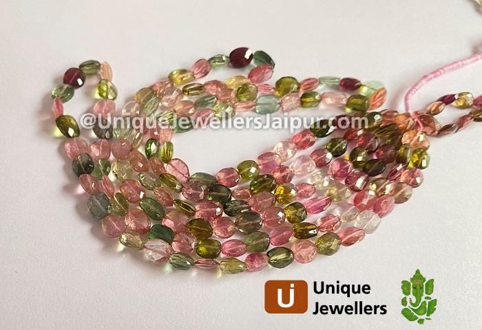 Tourmaline Big Faceted Oval Beads