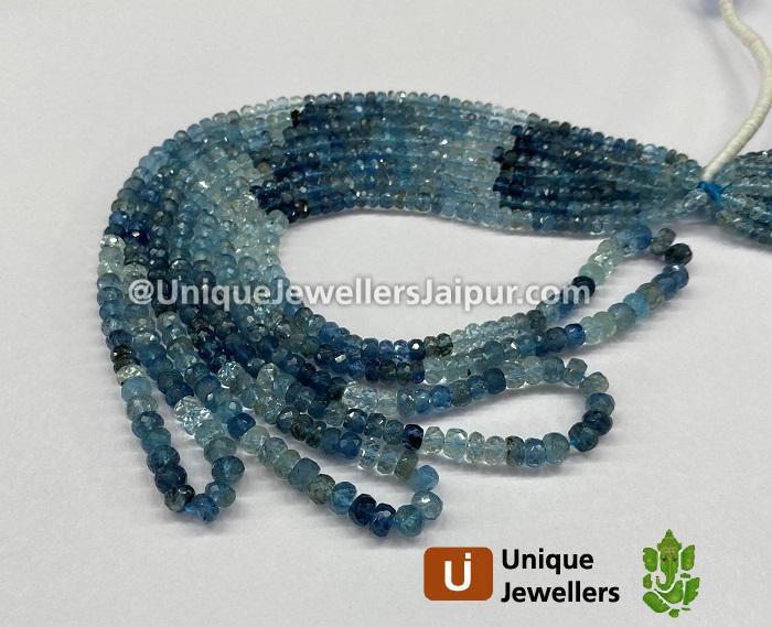 Santa Maria Aquamarine Shaded Faceted Beads