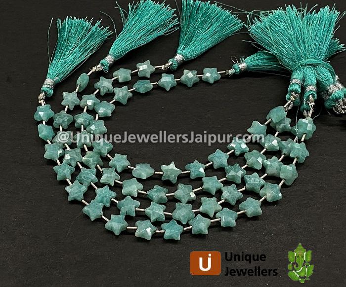 Amazonite Faceted Star Beads