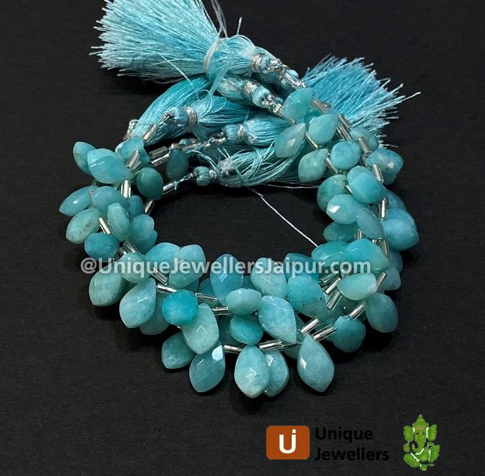 Amazonite Faceted Dolphin Pear Beads