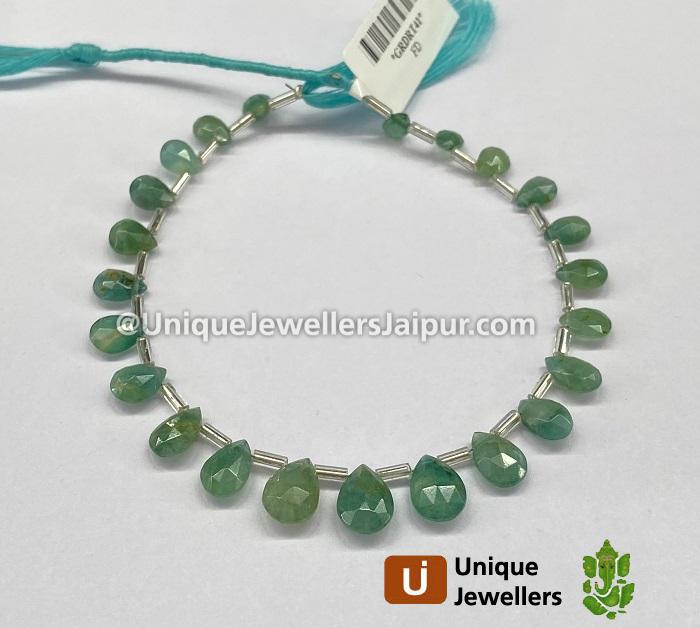 Grandidierite Faceted Pear Beads