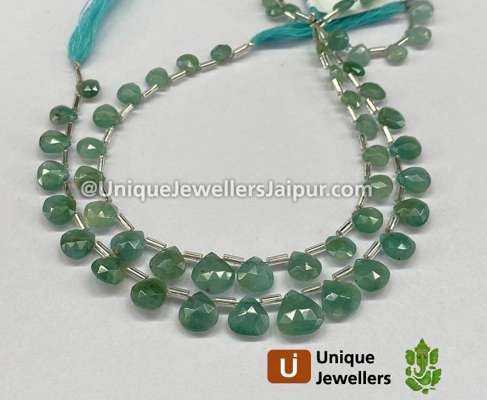 Grandidierite Faceted Heart Beads