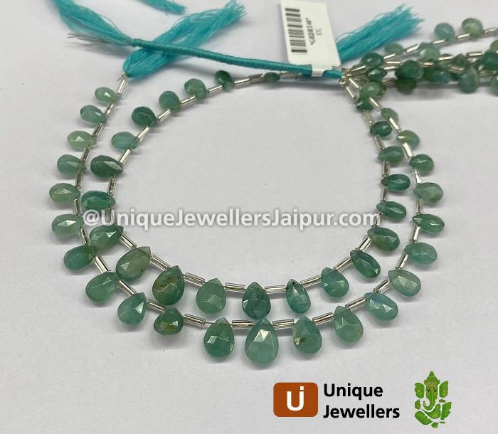 Grandidierite Faceted Pear Beads