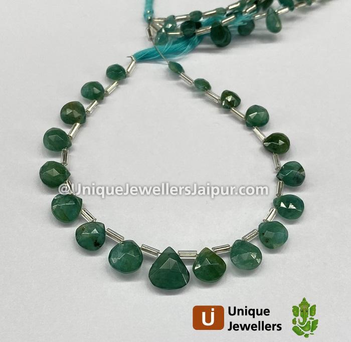 Grandidierite Faceted Heart Beads