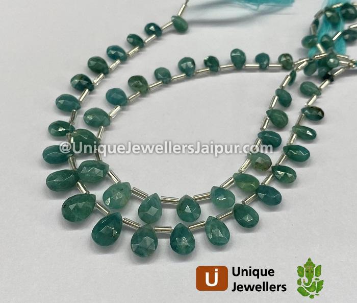 Grandidierite Faceted Pear Beads