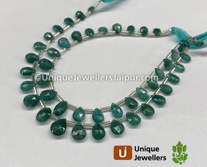 Grandidierite Faceted Pear Beads