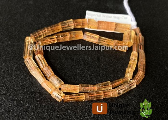 Imperial Topaz Step Cut Pipe Beads