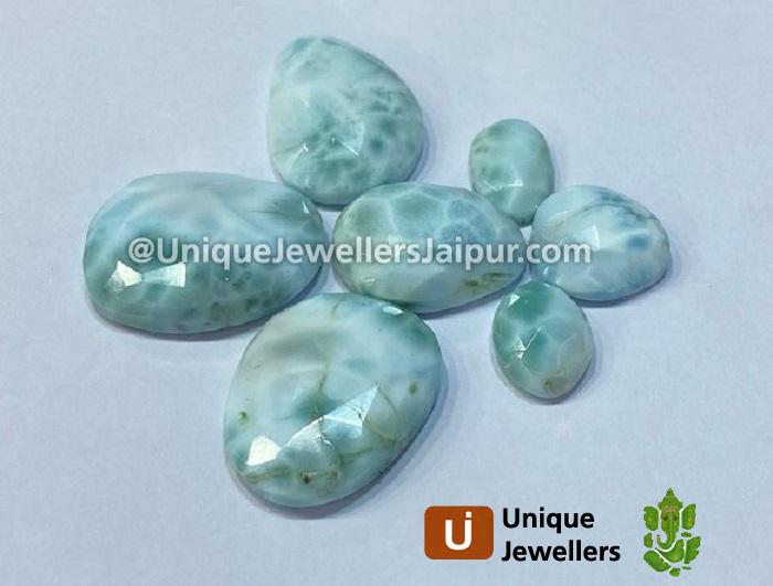 Larimar Rose Cut Slices