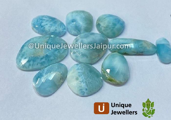 Larimar Rose Cut Slices