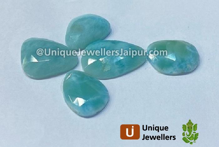 Larimar Rose Cut Slices