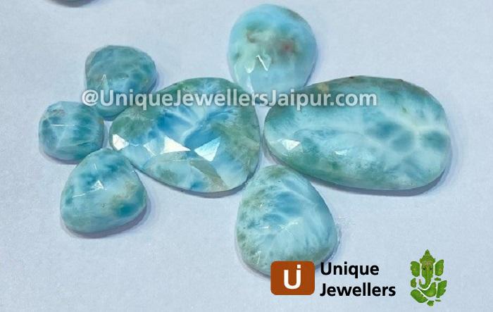 Larimar Rose Cut Slices