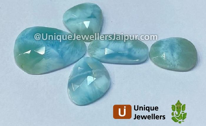 Larimar Rose Cut Slices