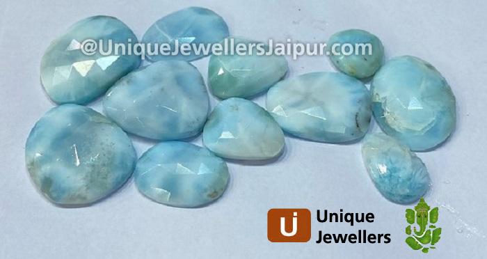 Larimar Rose Cut Slices