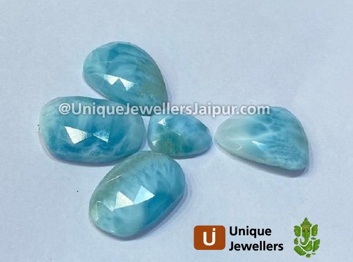 Larimar Rose Cut Slices