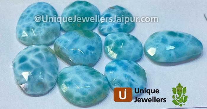 Larimar Rose Cut Slices