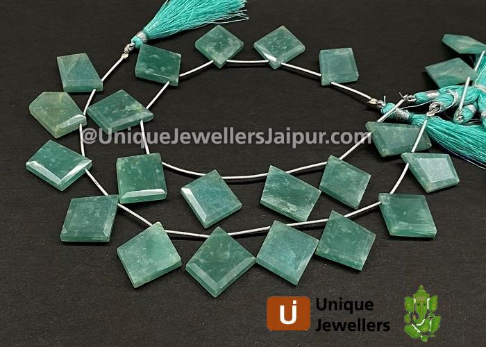 Amazonite Faceted Flat Table Cut Fancy Beads