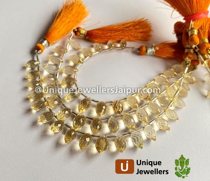 Citrine Faceted Dew Drop Beads