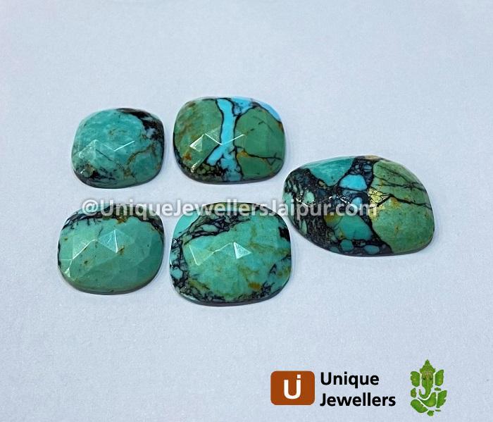 Black Spiderweb Turquoise Rose Cut Slices