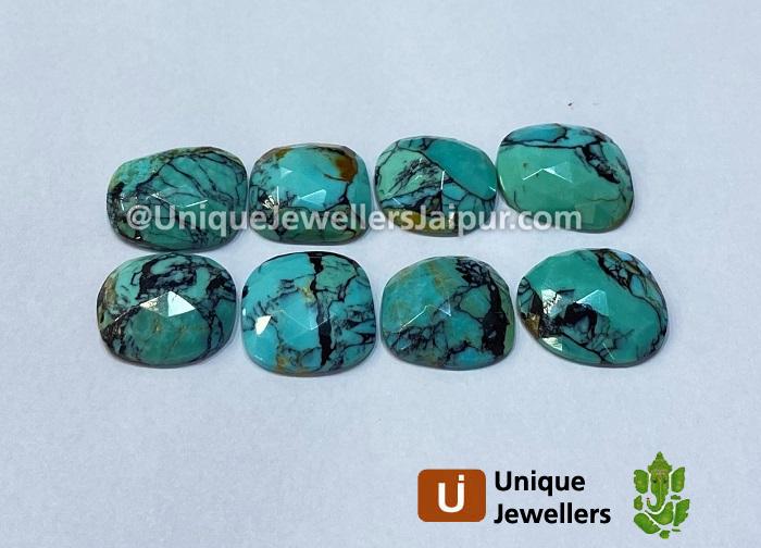 Black Spiderweb Turquoise Rose Cut Slices