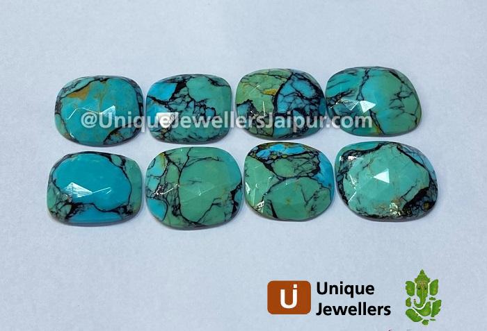 Black Spiderweb Turquoise Rose Cut Slices