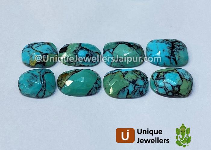 Black Spiderweb Turquoise Rose Cut Slices