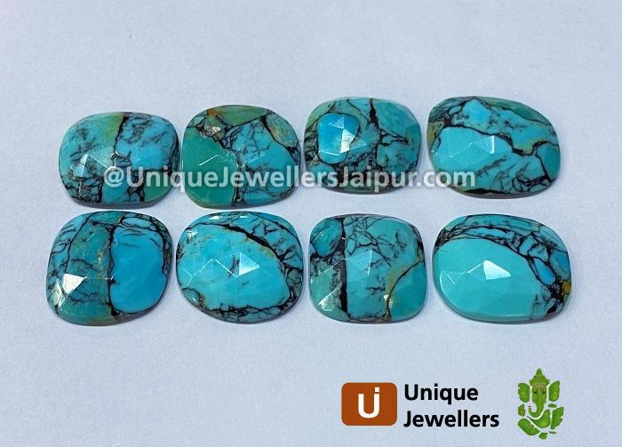 Black Spiderweb Turquoise Rose Cut Slices