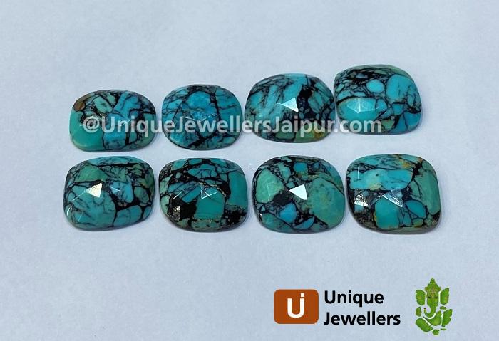 Black Spiderweb Turquoise Rose Cut Slices